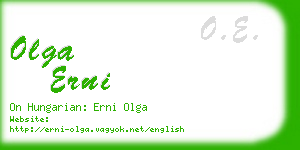 olga erni business card